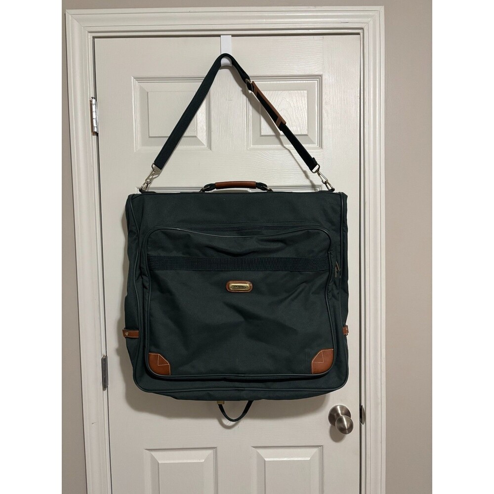 VTG Jaguar Hanging Garment Bag Green Logo Luggage Rare WOW Clothing Suits Pocket